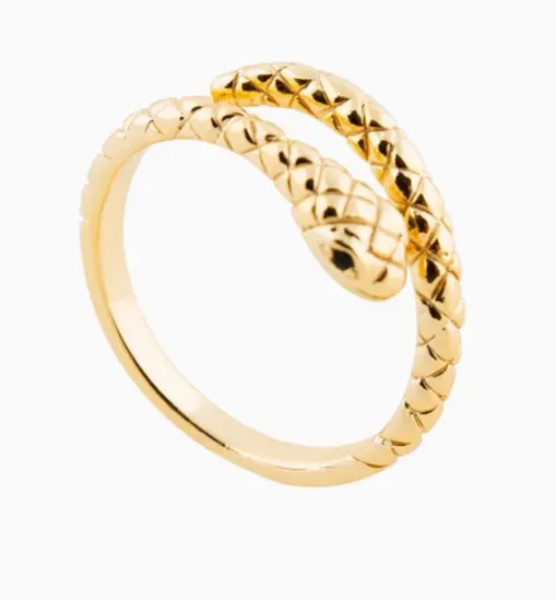2022 новые модные золотые Открытое кольцо ювелирные изделия стерлингового серебра 925 регулируемое кольцо 18K Золотое кольцо змея ювелирные изделия из жемчуга для женщин