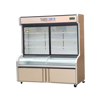 Armoire de commande de plats à refroidissement direct en acier inoxydable de 1,2 m à trois températures pour restaurant, congélateur commercial personnalisé OEM
