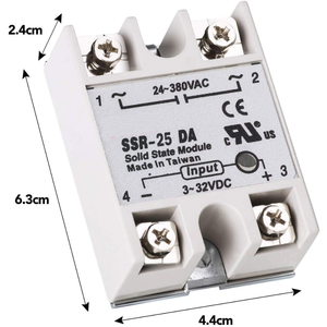 DC-AC Solid State Relay SSR-25DA 25A Single Phase Module, <b>12V</b> DC Control to 220V AC Load <b>Switching</b> for Industrial & DIY Projects - Product Image 4