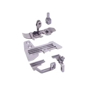 M700 747 Four thread lockrand overlock sewing machine gauge set needle position presser foot needle plate feed dog needle clamp