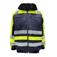 Giacca di Sicurezza Unisex ANSI Classe 3 Impermeabile Traspirante Alta Visibilità Riflettente LED Personalizzabile con Logo