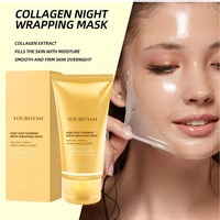 Masque Gel Nuit ODM/OEM aux Herbes, Acide Kojique et Curcuma, Vitamine C, Éclaircit le Teint, Protège la Peau, Soulage le Stress