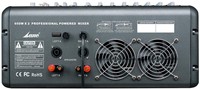 Mélangeur de Puissance Professionnel avec Amplificateur, Table de Mixage Audio Numérique 12 Canaux pour Amplificateurs et Haut-Parleurs