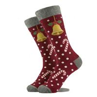 Vente en gros de chaussettes de Noël en coton tricoté personnalisées pour femmes, fantaisie et originales