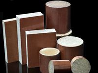 Batang Laminasi Kain Katun Resin Fenolik Coklat XY3025-1 Bantalan Rol Bulat Suhu Tinggi Merek XYH Model 1000mm