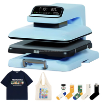 Presse à chaud automatique portable 15x15cm (5,9*5,9 pouces) pour t-shirts, chauffage rapide, imprimante à plat, état neuf