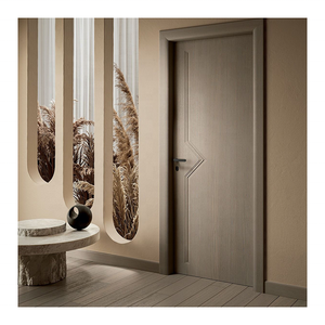 Scandinavisch Gestroomlijnd Design Gevoel Beige Grijs Vooropgehangen Houten Indoor Gelamineerde Binnendeur - Product Image 3