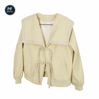 Jaket Wanita Ringan Bekas; Mantel Kasual Longgar Musim Gugur/Dingin; Surplus Ekspor; Bal Grosir Lintas Negara