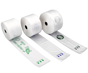OEM HDPE Fruit Bags on Roll <b>Plastic</b> T-shirt Grocery Shopping Bags for Supermarket - Product Image 4