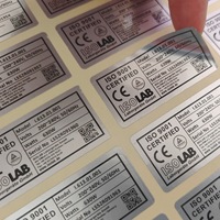 Autocollants personnalisés Jinyu en argent mat avec numéro de série - Étiquettes autocollantes en PET brossé, résistantes aux hautes températures et imperméables