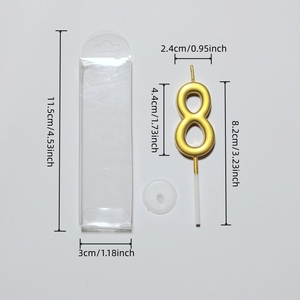 Çok Satan Numaralı Mum Metalik Altın Gümüş 3D Şekilli Doğum Günü Mumu Pasta Süsü Kutulu Mutlu Yıllar Kutlaması İçin - Product Image 6