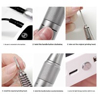 Perceuse à ongles électrique professionnelle ensemble moteur sans balais pour manucure Gel enlèvement des cuticules tour à ongles fichier outil de polissage