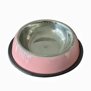 Большая маленькая миска для щенков, круглая миска для кормления под заказ, многофункциональная портативная миска из нержавеющей стали для воды и еды для домашних животных
