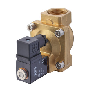 PU225 1/2 ''3/4'' 1 ''2'' Válvula solenoide eléctrica de latón de acción directa normalmente cerrada 220V 24V Válvula solenoide de alta presión - Product Image 3