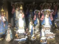 Grosir Kerajinan Resin Pesanan Khusus Christian Virgen De Santa Barbara Guadalupe Maria Yesus Katolik Patung Santo Agama