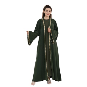 Abaya Muçulmana de Manga Longa com Bolso, Cardigã Solto para Oração, Vestuário Islâmico Elegante para Mulheres, Robe Longo de Dubai e Arábia Saudita - Product Image 2