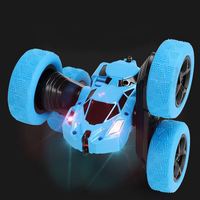 Threeking - Coches de Acrobacias a Control Remoto con Luces, Conducción a Doble Cara, Giros de 360 Grados, Juguete Giratorio, Regalos