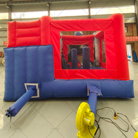 Structure gonflable Spiderman pour location commerciale, avec toboggan, protection UV, ignifuge, en PVC imperméable, installation facile