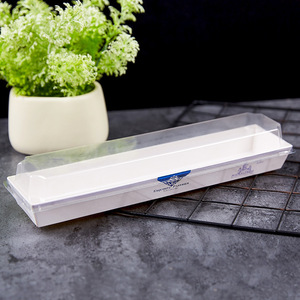 Clear Disposable <strong>Rectangle</strong> Container Food Grade Transparent Plastic for Dessert Custom <strong>Packaging</strong> Embossing Recycled Materials - Product Image 6