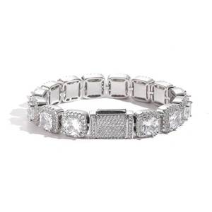 Pulsera de Cadena de Zirconia de 12mm Estilo Hip Hop, Diseño Rock Sugar, para Hombre y Mujer, Joyería de Moda, Marca Tanjing - Product Image 5