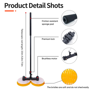Solar Panel Cleaning Tool Telescopic Double Head Waterproof Long Handle <b>Brush</b> Solar Panel Cleaning Equipment - Product Image 5