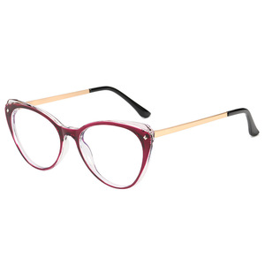 กรอบแว่นตา Cat Eye รุ่น 1906 TR90 แบบเต็มกรอบ ป้องกันแสงสีฟ้า เลนส์ PC สำหรับทุกเพศ สไตล์ยุโรปอเมริกัน - Product Image 3