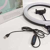 2025 penjualan terbaik baru 12 inci profesional Dimmable LED lampu cincin dengan tempat ponsel untuk siaran langsung Make up Tiktok Vlog Selfie