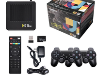 Konsol Game Rumah G11 PRO 256GB dengan Game Retro 60000+ Terpasang, Kontroler Nirkabel 2.4G, 4K HD, G11 Pro TV GAME BOX