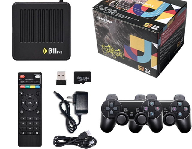 G11 PRO 256GB Built-in Retro 60000+ Games Player 2.4G Wireless Controller 4K HD Home Video Game Console G11 Pro TV GAME BOX