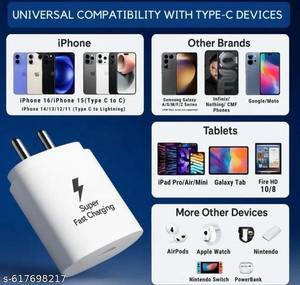 Cargador de Pared USB-C a USB-C de 45W con Cable de 1 Metro, Carga Rápida PD para Teléfonos Inteligentes y Auriculares - Product Image 3