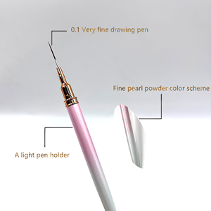 Nouveau Pinceau Stylo Professionnel Rose à Manche Métallique en Nylon pour la Décoration des Ongles 2026 – Fournitures d'Art Ongulaire - Product Image 5