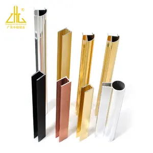 ZHL 6463 Polished Sliding Door Frames Aluminium Profiles for Shower Room