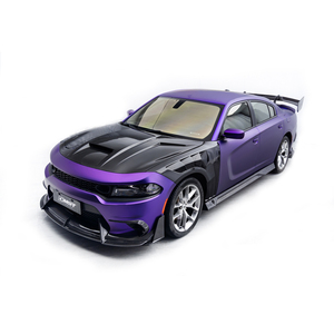 Kit carrosserie pour <span class=keywords><strong>Dodge</strong></span> <span class=keywords><strong>Charger</strong></span> CMST Design en fibre de carbone lèvre avant diffuseur arrière jupes latérales aileron arrière capot garde-boue prises d'air - Product Image 3