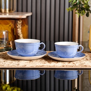 Tazas y Platillos de Cerámica Italiana al por Mayor en Varios Tamaños, Vajilla de Lujo para Banquetes Familiares - Product Image 1