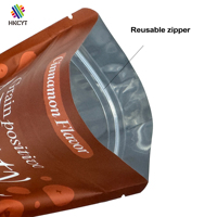 Impresión personalizada a prueba de olores Stand up Zip Lock bolsa para cereales de grano de avena bolsas de embalaje de alimentos PE impresión de huecograbado boquilla superior