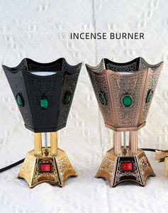 Bruciatore elettrico di lusso all'ingrosso del bakhoor dell'incenso del metallo dell'<span class=keywords><strong>oro</strong></span> della scheggia arabica - Product Image 4