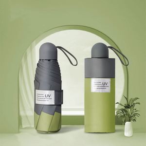 Paraguas de Bolsillo Compacto de Cinco Pliegues, Nuevo Estilo, Protección UV y Contra el Sol, Diseño Plegable Portátil para Uso en Todo Tipo de Clima - Product Image 2