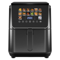 Nouvelle Arrivée Friteuse à Air Numérique 9L en Acier Inoxydable, Friteuse Intelligente à Air Chaud Rapide, Appareil de Cuisine Domestique