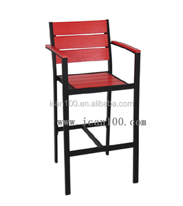 Meubles de cuisine Tabouret de bar Fournisseur de chaises Chaises de bar hautes en aluminium Tabourets de bar en bois pour l'extérieur avec dossier - Product Image 2