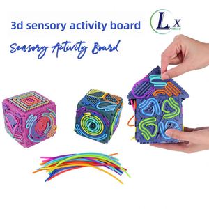 Planche d'activités sensorielles en silicone anti-stress, cube de puzzle 3D DIY, jouet unisexe à partir de 14 ans, best-seller - Product Image 5