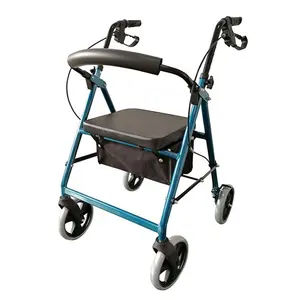 Ro519 rollator de alumínio básico, 8 ''pvc rodas do assento do rollator