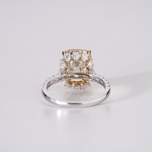 Bague en diamant de laboratoire taille coussin en or massif 14 carats avec diamant certifié IGI, élégante bague de fiançailles pour femme, bijoux fins - Product Image 3