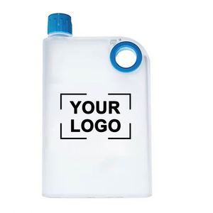 Bouteille d'eau plate en plastique sans BPA avec logo personnalisé Yy805, format A5, A4, A6, 380 ml, 450 ml, 750 ml, facile à transporter, pour la salle de sport - Product Image 1