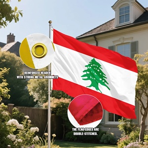 Bandera Nacional de Líbano Personalizada de 90x150cm para Exteriores, con Diseño de Cedro Verde, Rojo y Blanco, en Poliéster 100D - Product Image 5
