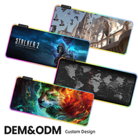 Tapis de souris de jeu RGB personnalisé en usine, grand tapis de souris pour clavier, tapis de souris en caoutchouc