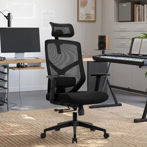 Pemasok Tiongkok Furnitur Kantor Jala Modern Kursi Direktur Komputer Berputar Kursi Kantor Ergonomis dengan Pelat Kursi Geser