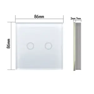 86 Wall Touch Panel Transmitter 433mhz EV1527 remote control Universal rf wireless wall switch