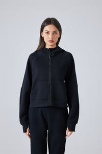 Sudadera con capucha de invierno de gran tamaño de manga larga con cremallera para mujer 2024, sudaderas deportivas transpirables para Yoga, ropa deportiva cómoda - Product Image 3