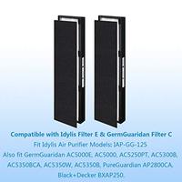 Filtre de remplacement HEPA véritable compatible avec les séries Idylis IAP-GG-125, FIL-GG-125 et Germguardian AC5000 FLT5000 C