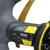 Volant personnalisé en daim jaune avec LED pour BMW M3 M4 M5 M6 F06 F10 F15 F16 F20 F30 F31 F32 F33 F34 F36 M Sport